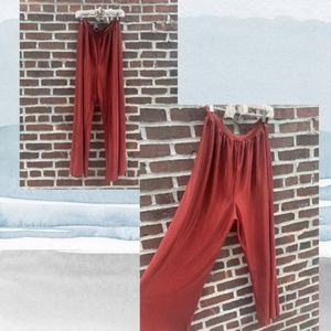 Urban Outfitters Mini Pleated Red Pants (Large)